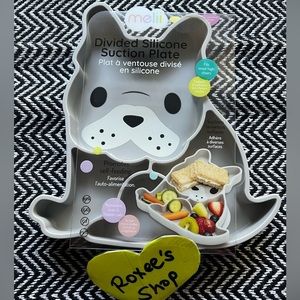 Frenchie French Bulldog Divided Silicone Suction Plate